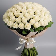 Букет 101 беля роза Белоснежка в Соломенском