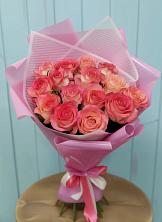 Букет 15 Розовых роз Равель в Соломенском